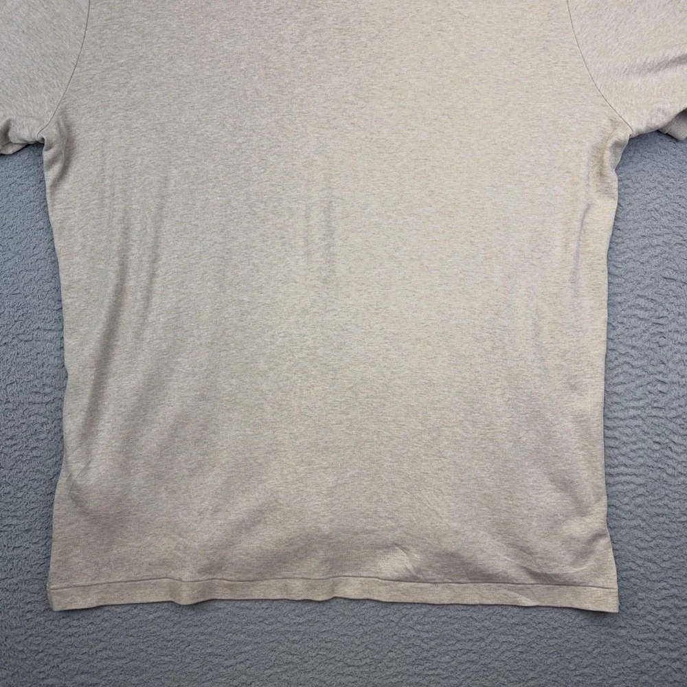 Polo Ralph Lauren Polo Shirt Mens Large Beige Cotton Short Sleeve Pony Logo